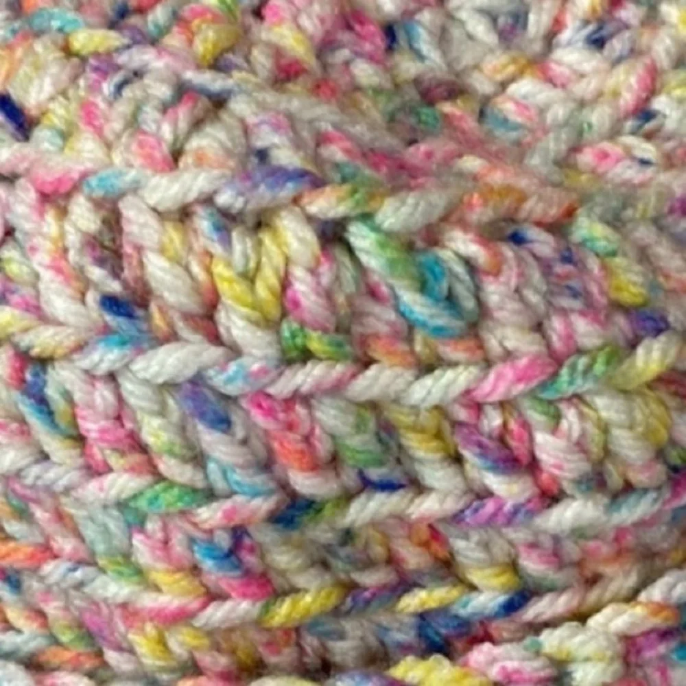 Hand Crafted Colorful Cable Knit Knitted Baby Hat Handmade